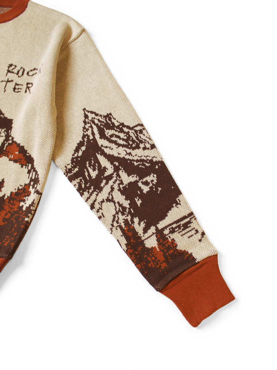 8G ジャガードニット ヴィンテージクルーセーター(Slide rock bolter