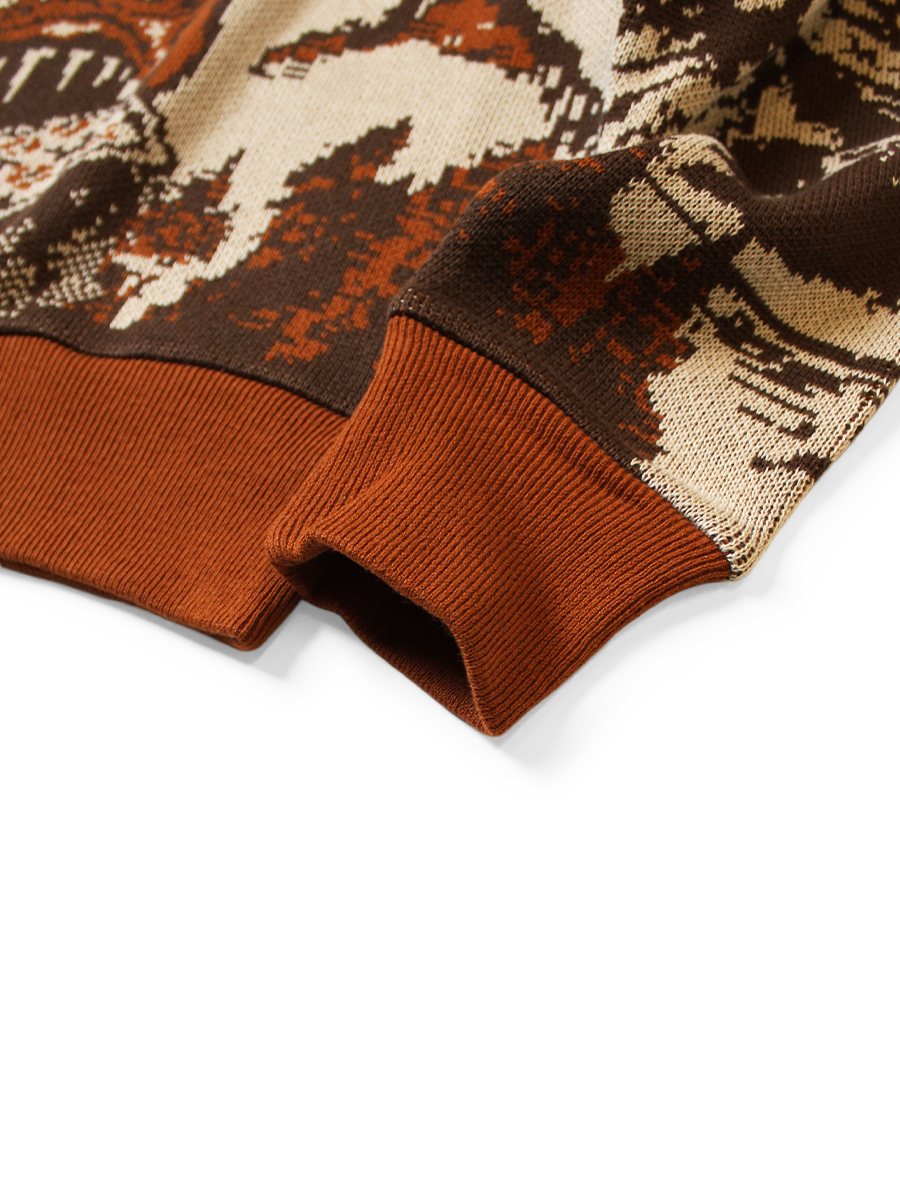 8G ジャガードニット ヴィンテージクルーセーター(Slide rock