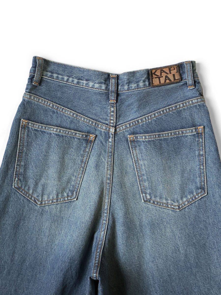 14ozデニム 5P SKITTLEバギーパンツ（加工） | KAPITAL