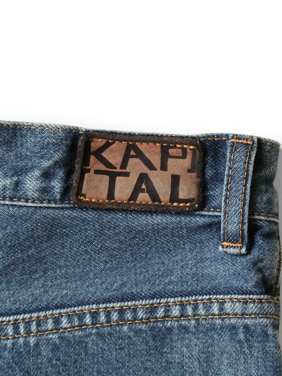 14ozデニム 5P SKITTLEバギーパンツ（加工） | KAPITAL
