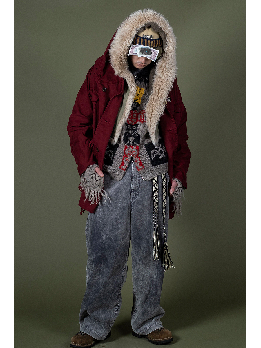 14Wコーデュロイ ブギーデイポートバギーパンツ(Dirty Dyed) | KAPITAL