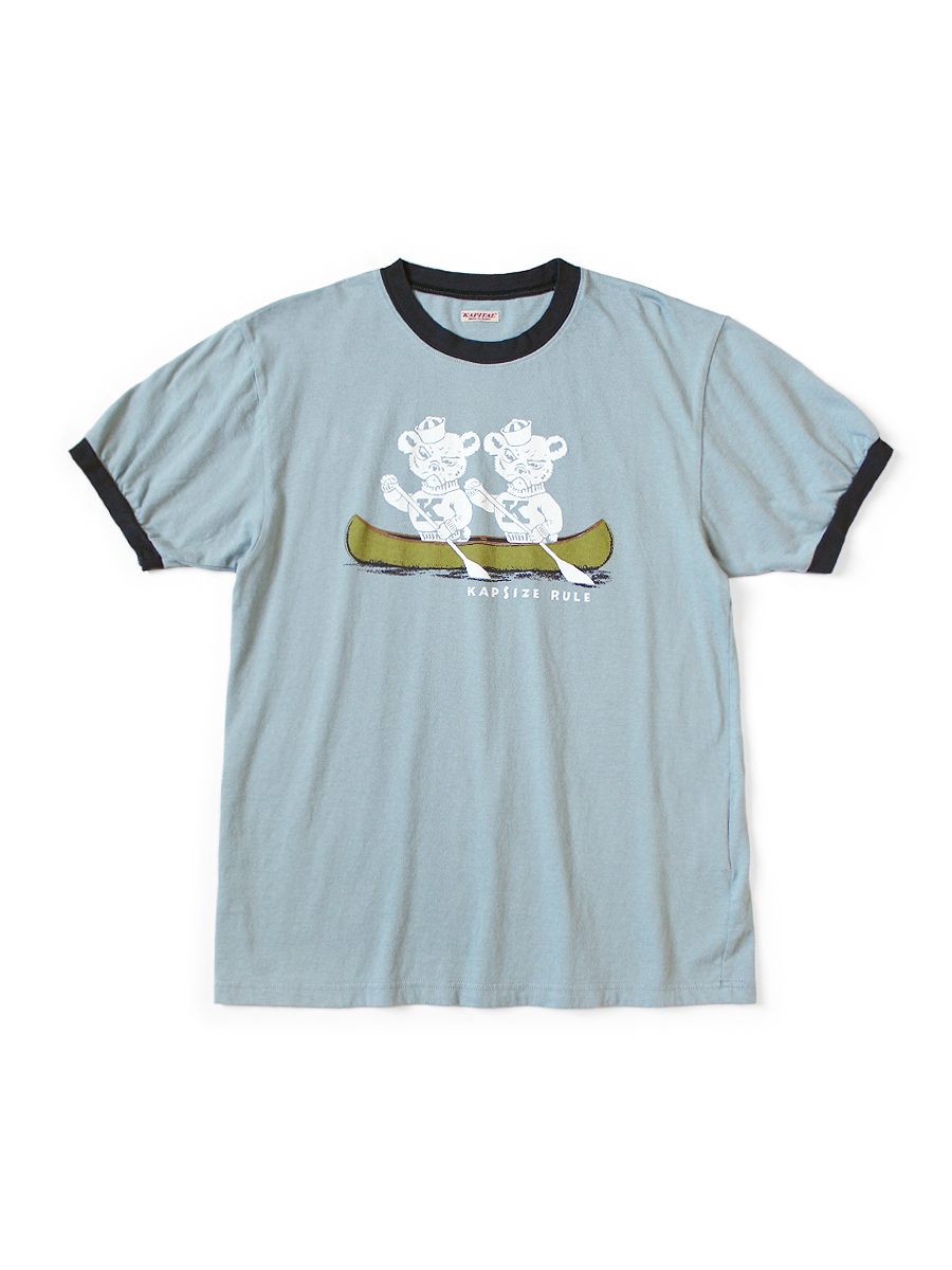 日本製 KAPITAL再構築 リンガーTシャツ KAPITAL キャピタル カットソー メンズ 20/-天竺リンガーT