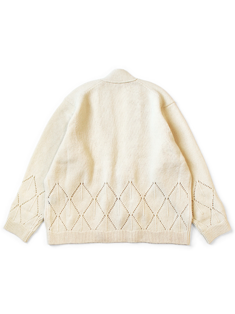 ジュンヤワタナベ アシンメトリー アーガイル柄　スパンコール　カーディガン ジュンヤワタナベ アシンメトリー アーガイル柄 スパンコール