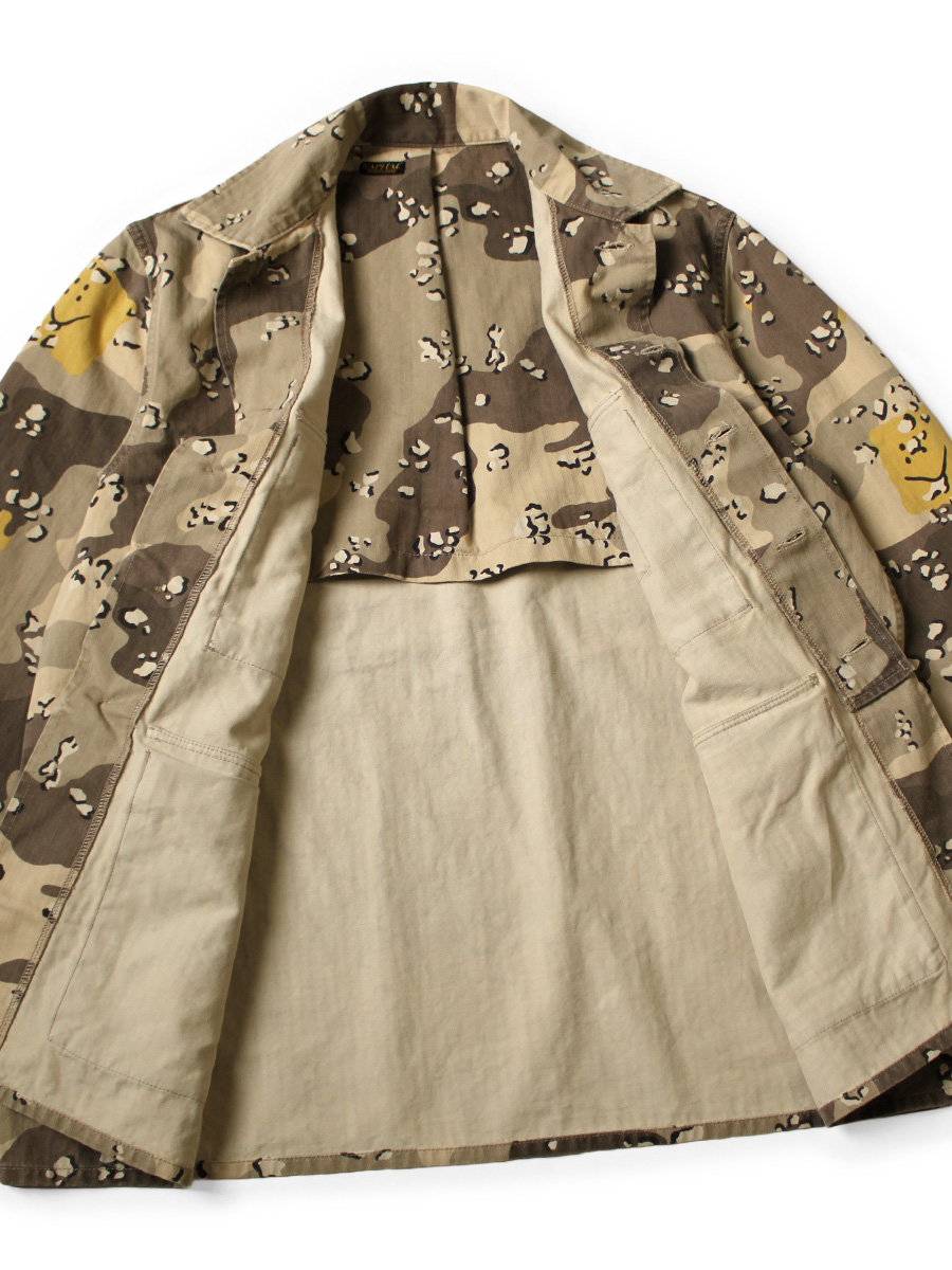 綿ヘリンボン PECKISH チョコチップカモ柄 ARMY-JKT | KAPITAL