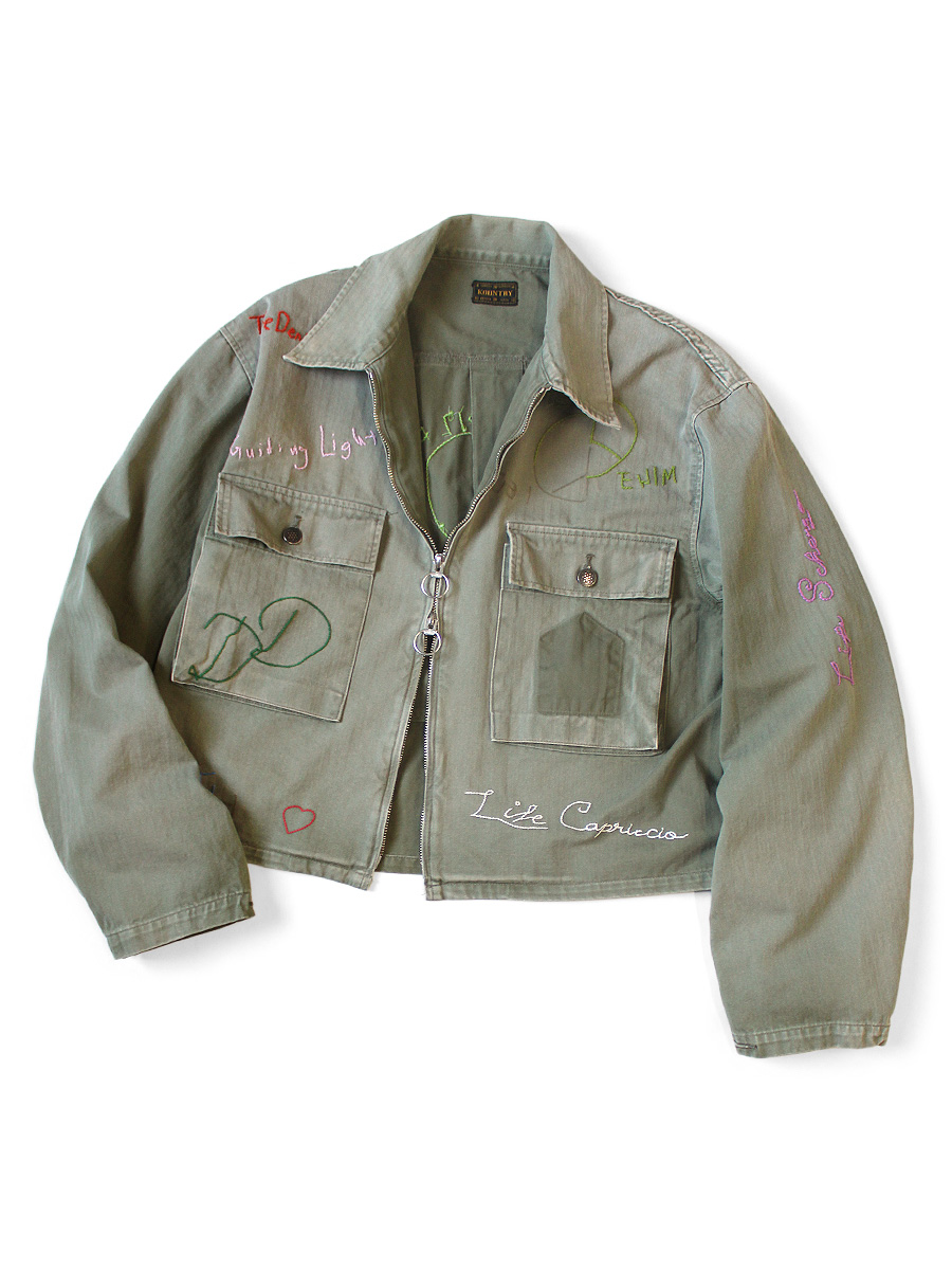 ヘリンボン ハンタードリズラーJKT(メモリアル刺繍モデル) | KAPITAL