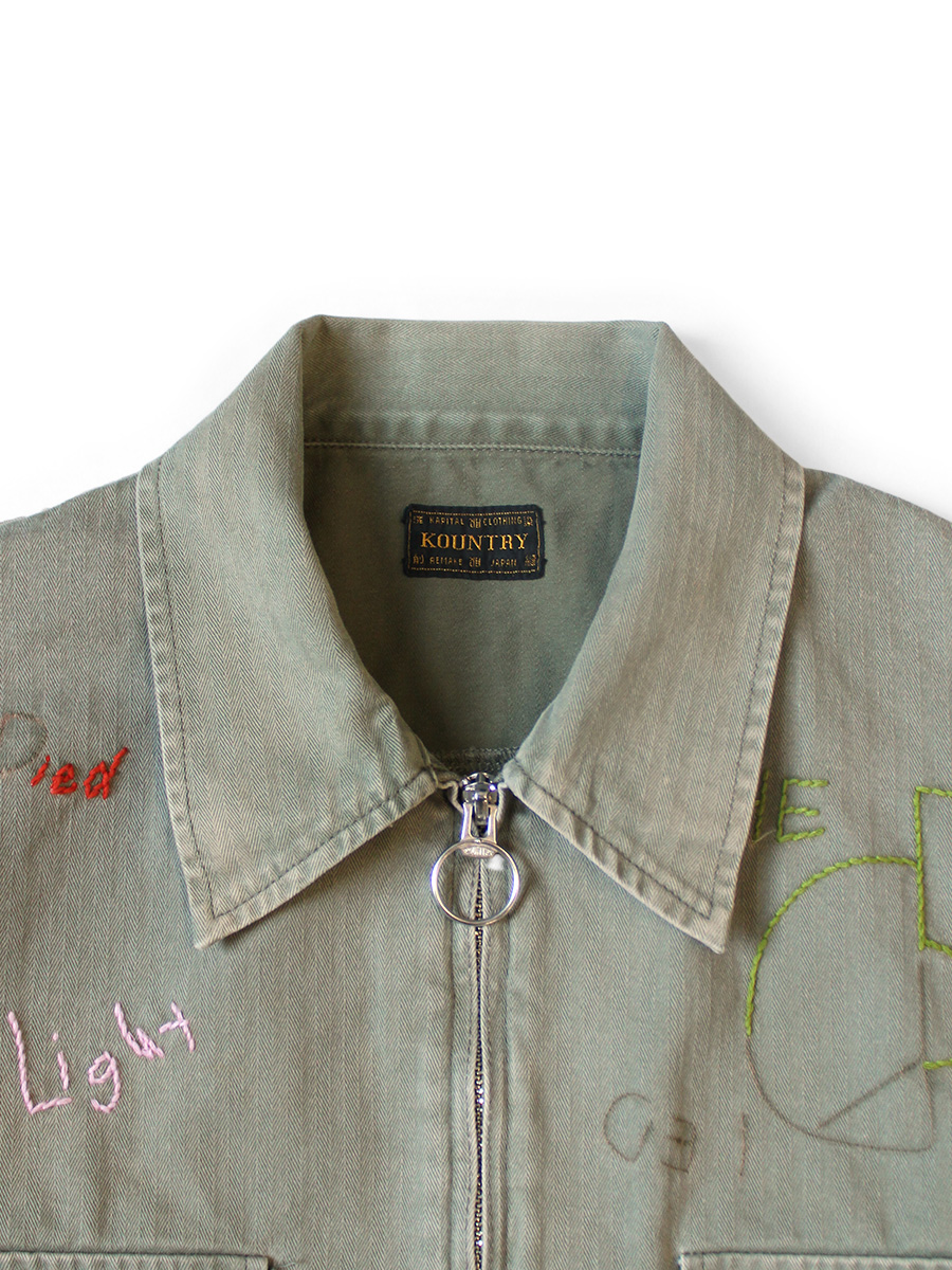 ヘリンボン ハンタードリズラーJKT(メモリアル刺繍モデル) | KAPITAL