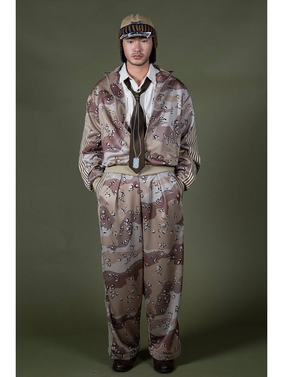 スムースジャージー チョコチップ迷彩柄 バギートラックパンツ | KAPITAL