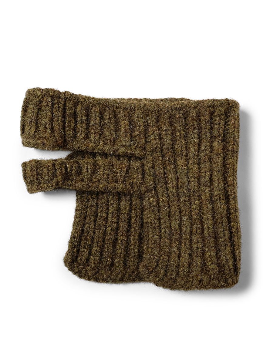 kapitalイヤーマフ ペイズリー タグ付き 羊革 100%wool ウール リブ編み CAP-ONイヤーウォーマー | KAPITAL