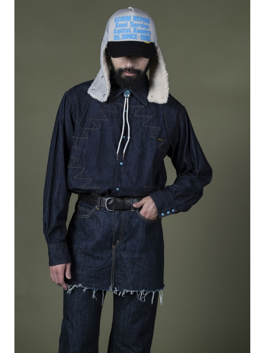 KAPITAL DENIM デニム再構築 トラックCAP DENIM REPAIR SERVICEpt ランバートラックCAP | KAPITAL