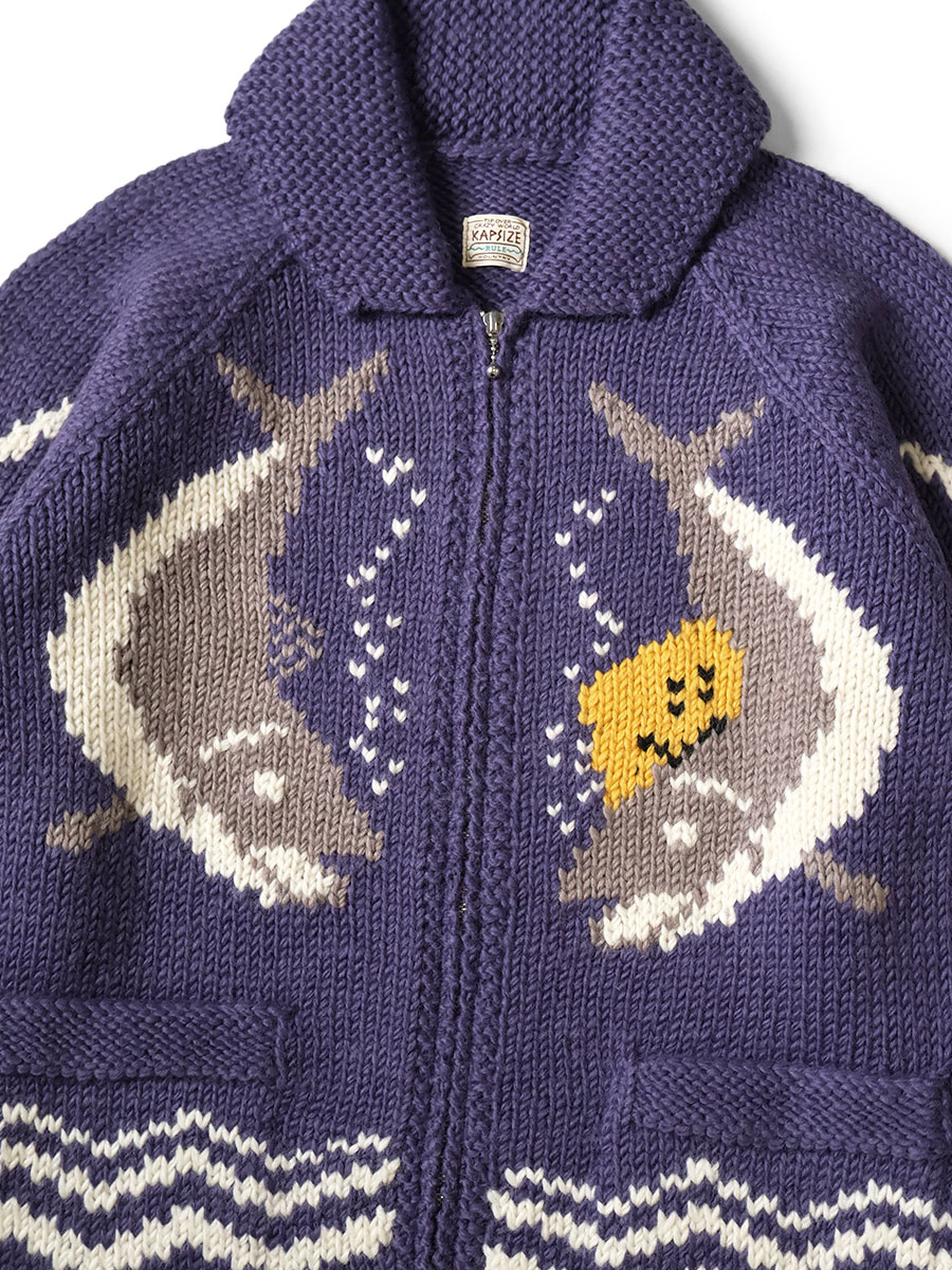 ハンドニット PECKISH TROUT ZIPカーディガン | KAPITAL
