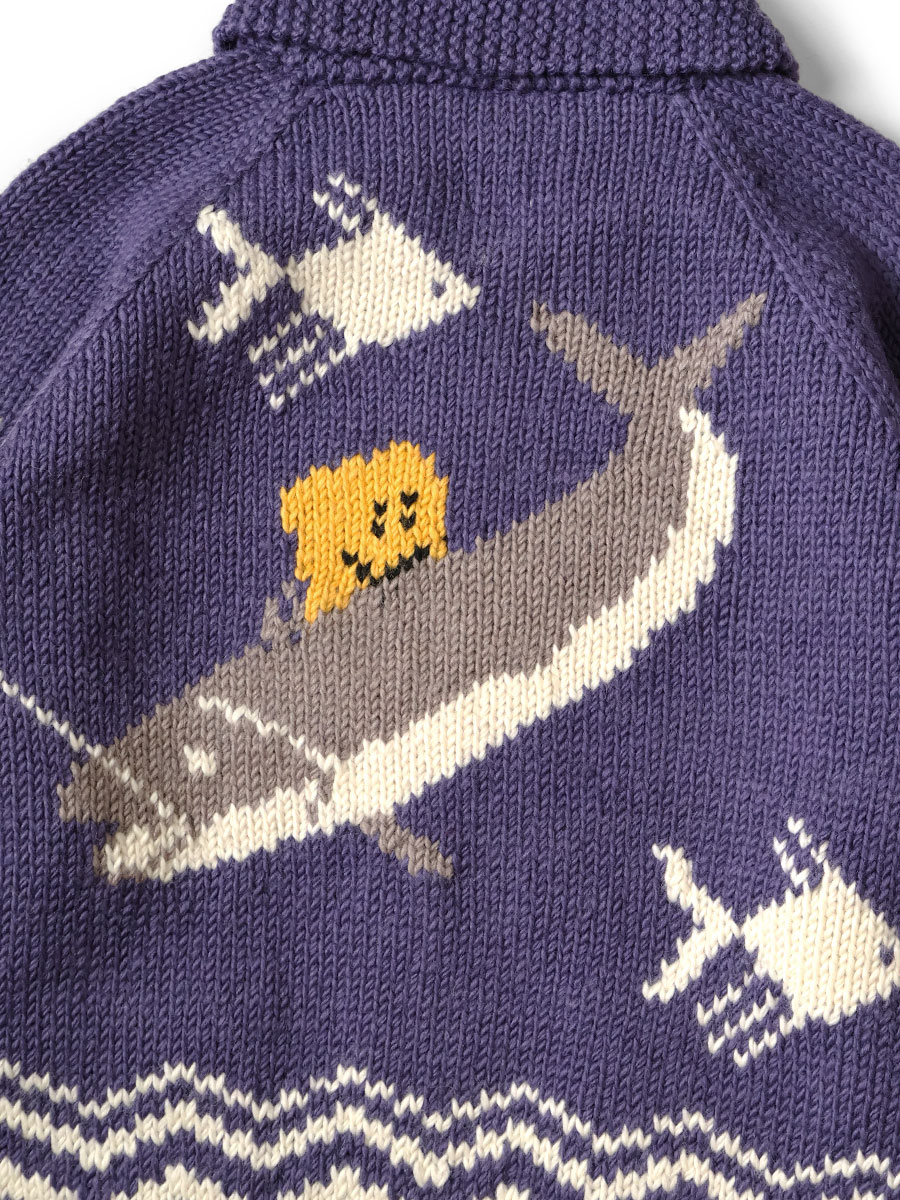 ハンドニット PECKISH TROUT ZIPカーディガン | KAPITAL