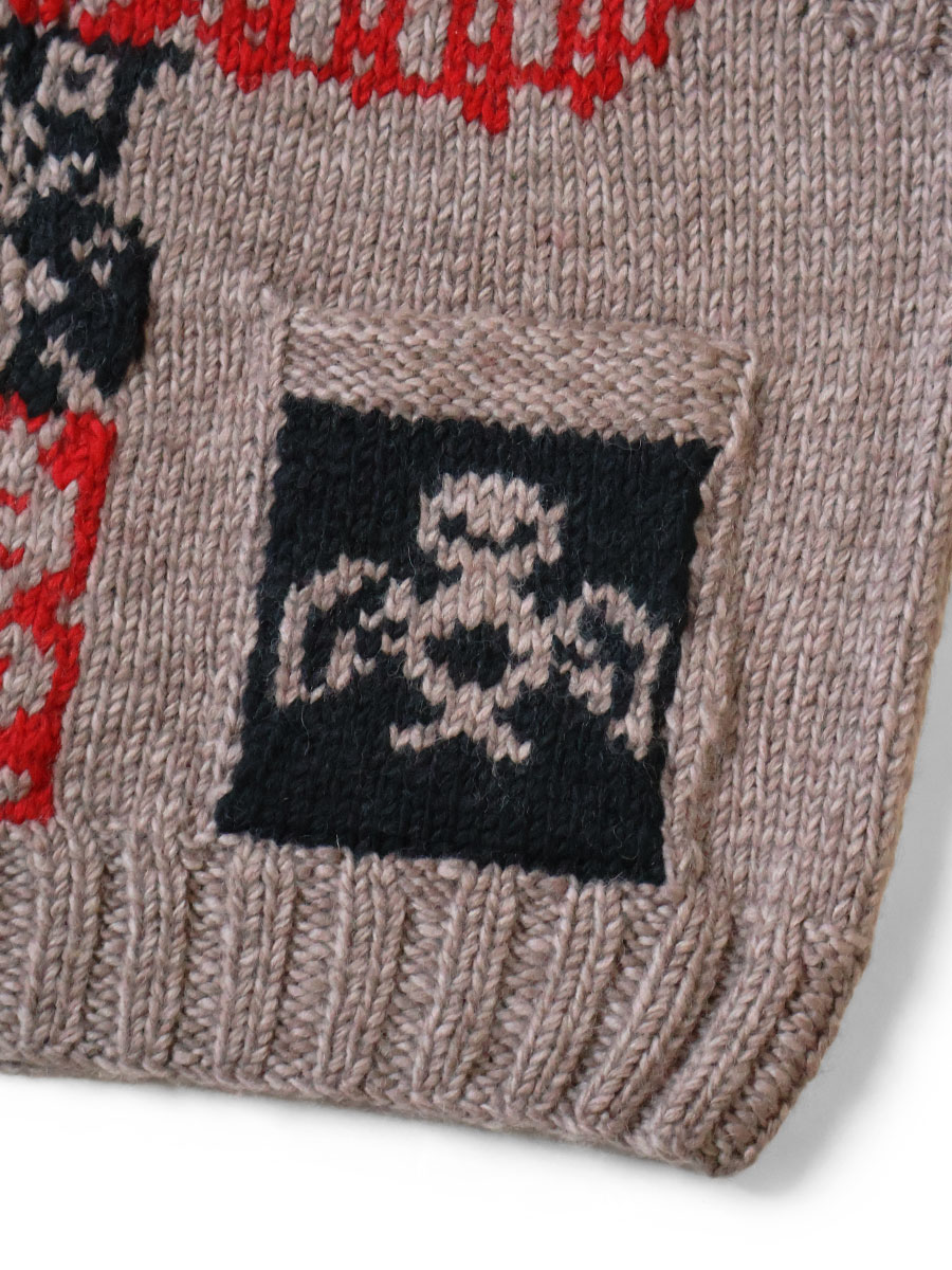 ハンドニット PECKISHトーテムポール ZIPベスト | KAPITAL