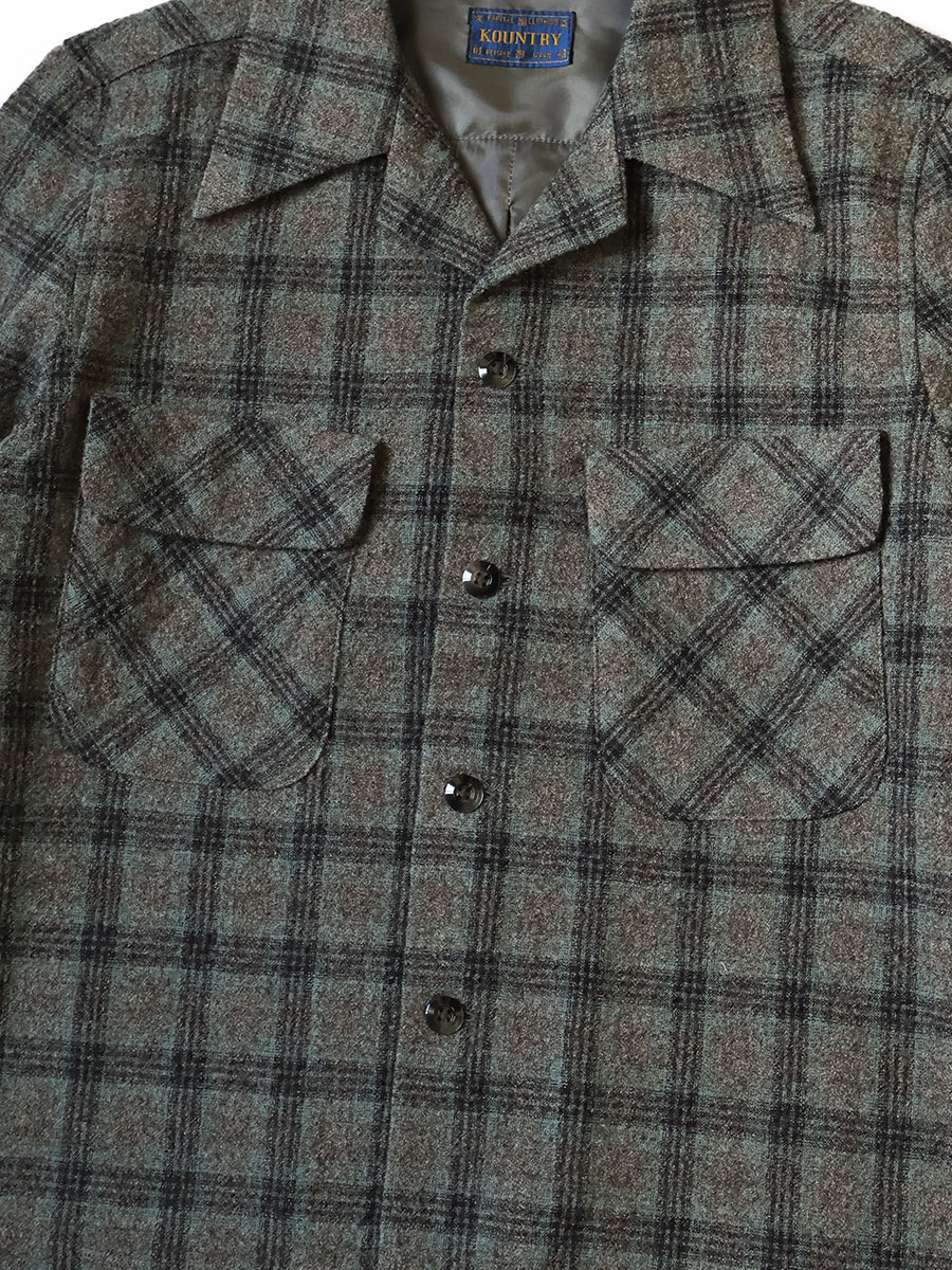 ウールチェック クロップドボードシャツ | KAPITAL