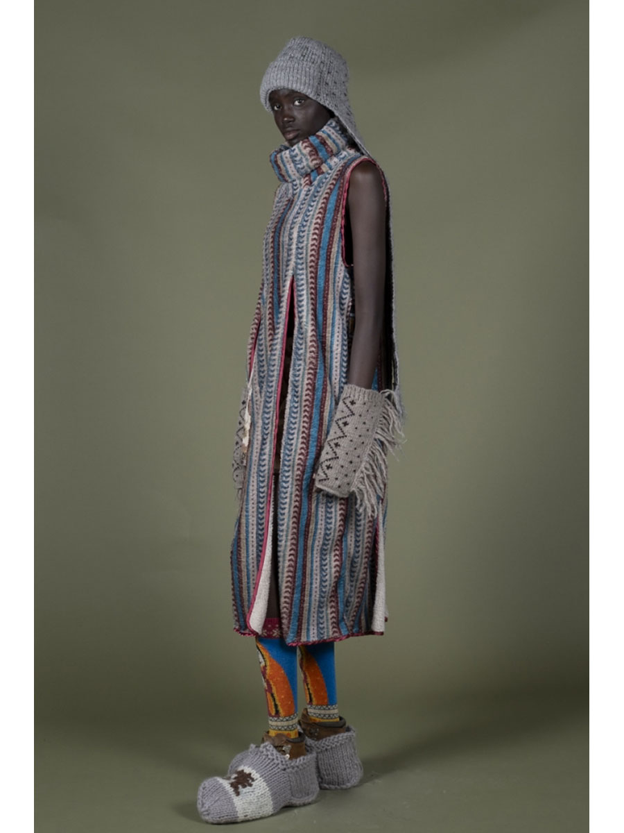 Columbia-stripe柄フリース ランプドレス | KAPITAL