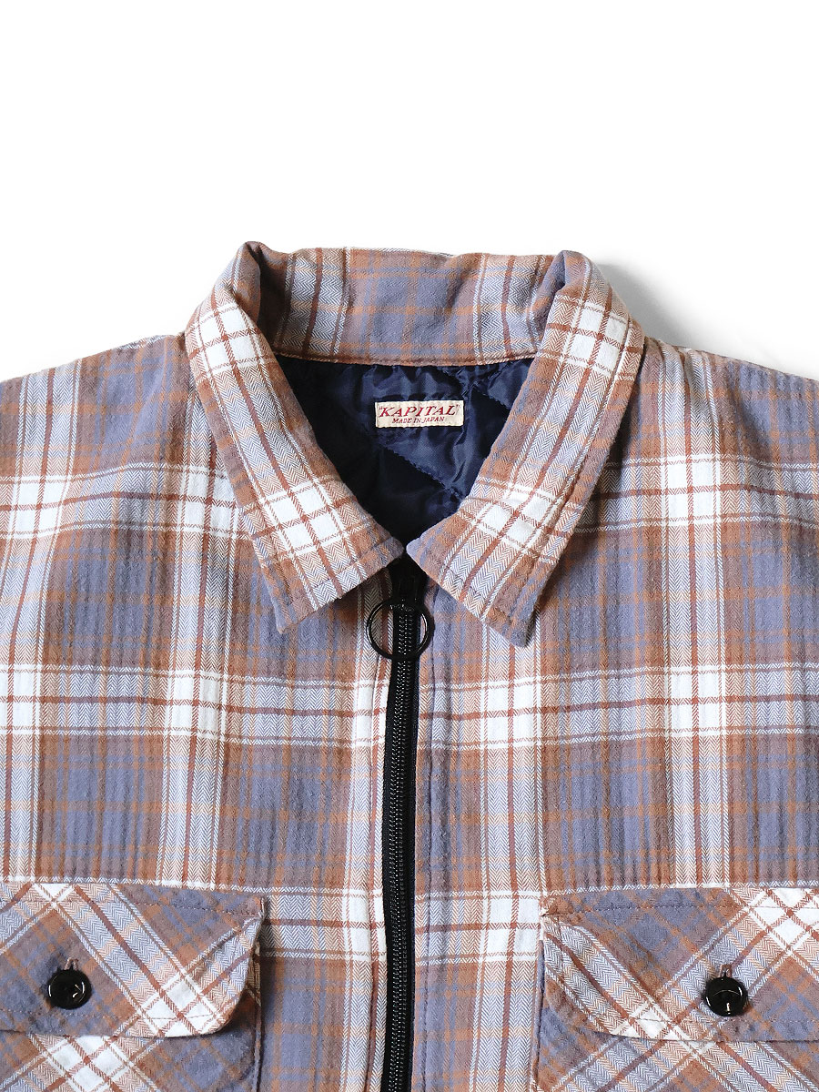 ネルチェック×キルティング ノースリーブベスト | KAPITAL