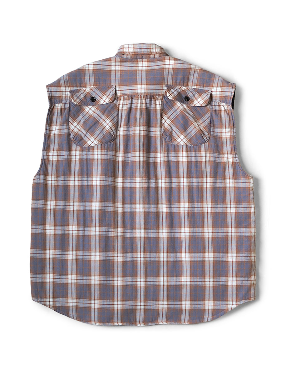 ネルチェック×キルティング ノースリーブベスト | KAPITAL