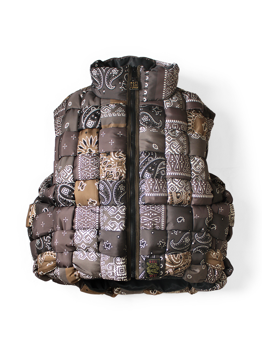 バンダナ転写ナイロン KEELウィービングベスト | KAPITAL