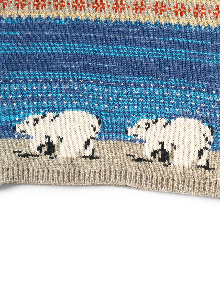 5G ウール 白熊ハイネックビブポンチョ | KAPITAL