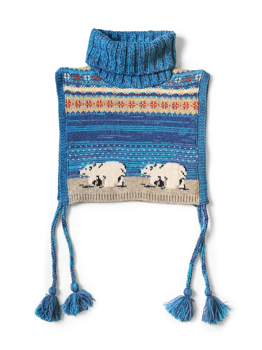 5G ウール 白熊ハイネックビブポンチョ | KAPITAL