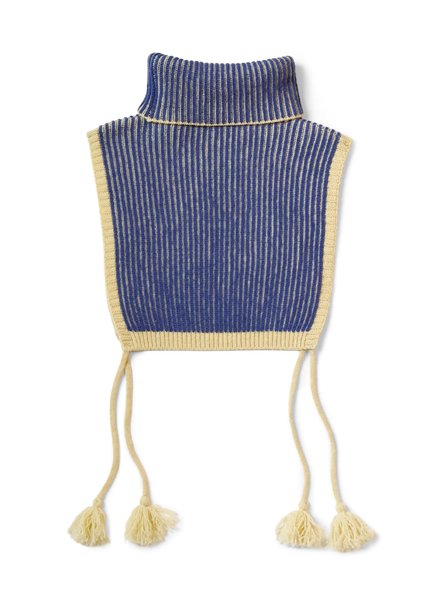 5G ウール ハイネックストライプビブポンチョ | KAPITAL