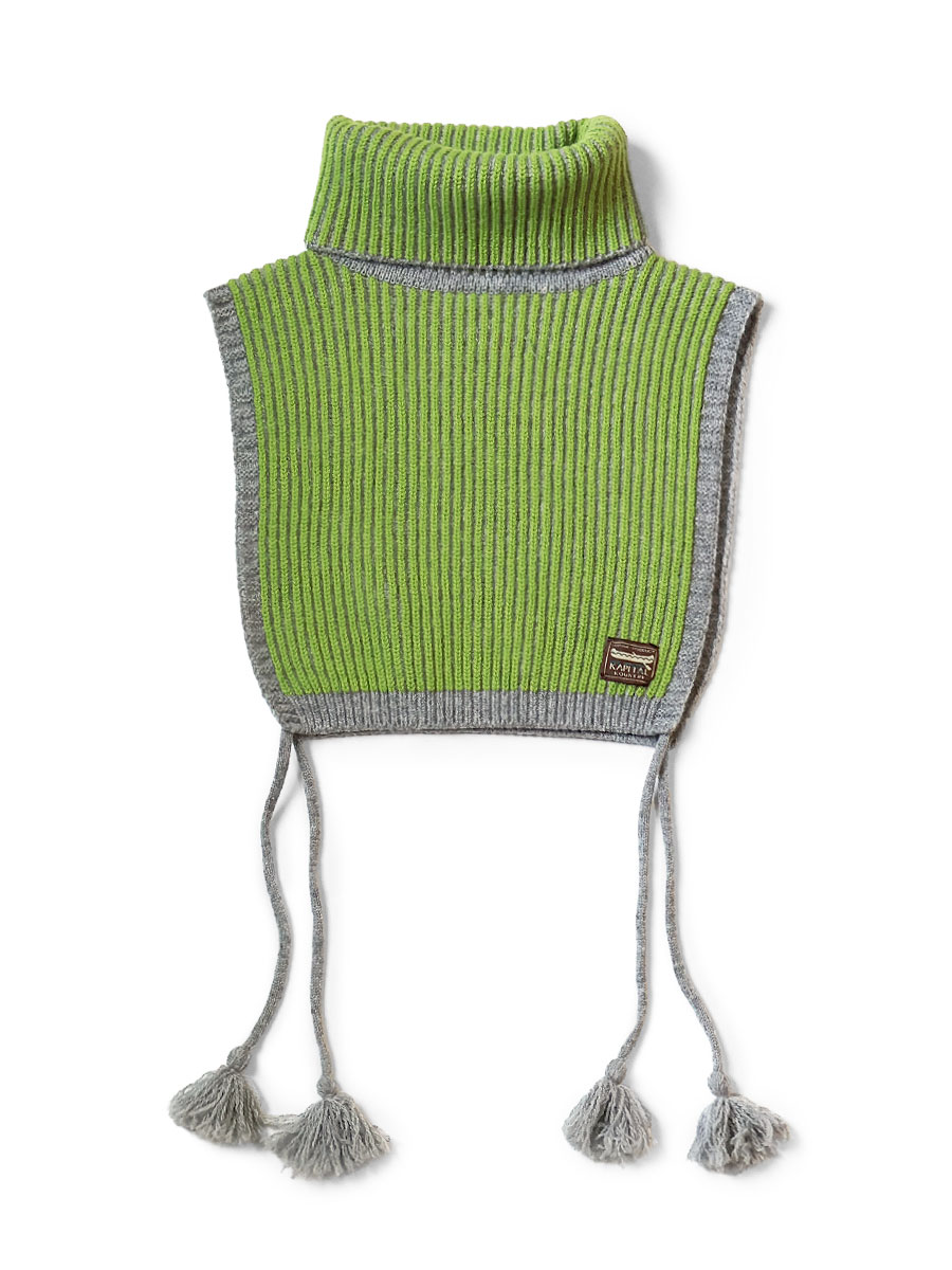 5G ウール ハイネックストライプビブポンチョ | KAPITAL