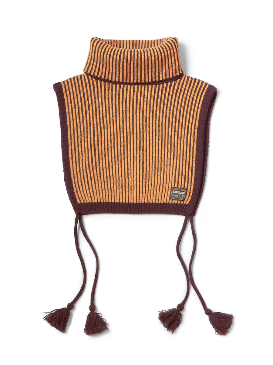 5G ウール ハイネックストライプビブポンチョ | KAPITAL