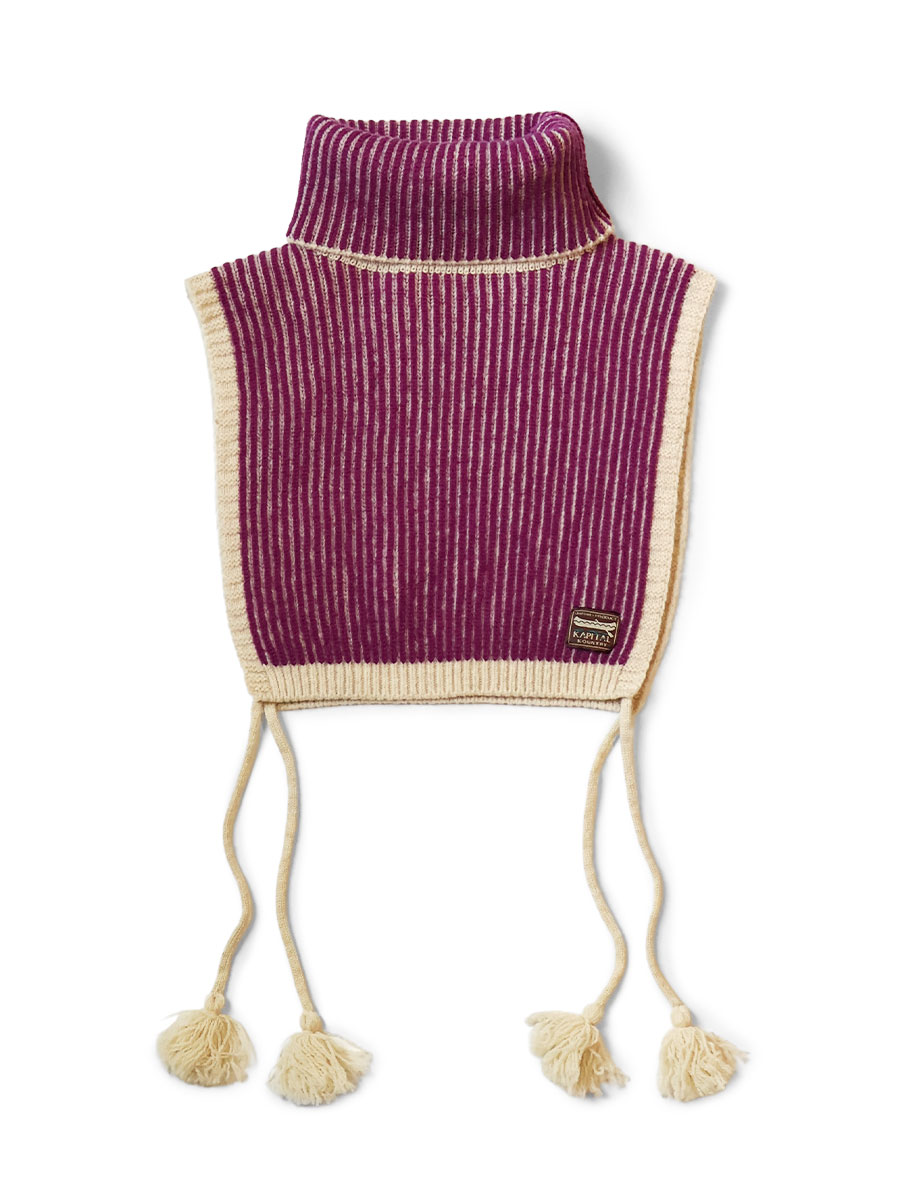 5G ウール ハイネックストライプビブポンチョ | KAPITAL