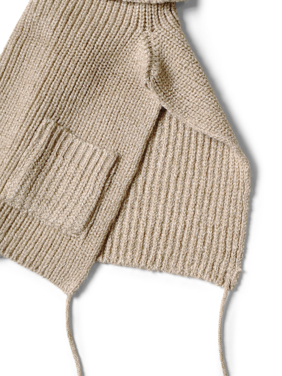 7G ウール 畦編み ハイネックビブポンチョ | KAPITAL