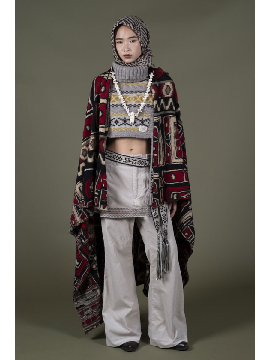 縮絨ウール Alaska-Ravenブランケット | KAPITAL