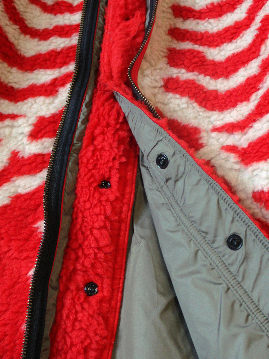 BONE柄ボアフリース リバーシブルブルゾン | KAPITAL