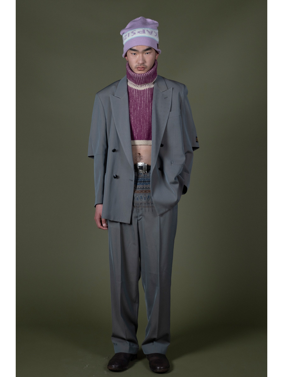 ウールサージ スラックス(タウンクラフトトライブ柄) | KAPITAL