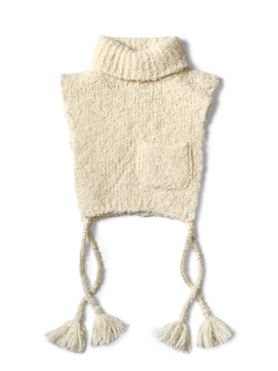 3G シャギーニット ハイネックビブポンチョ | KAPITAL