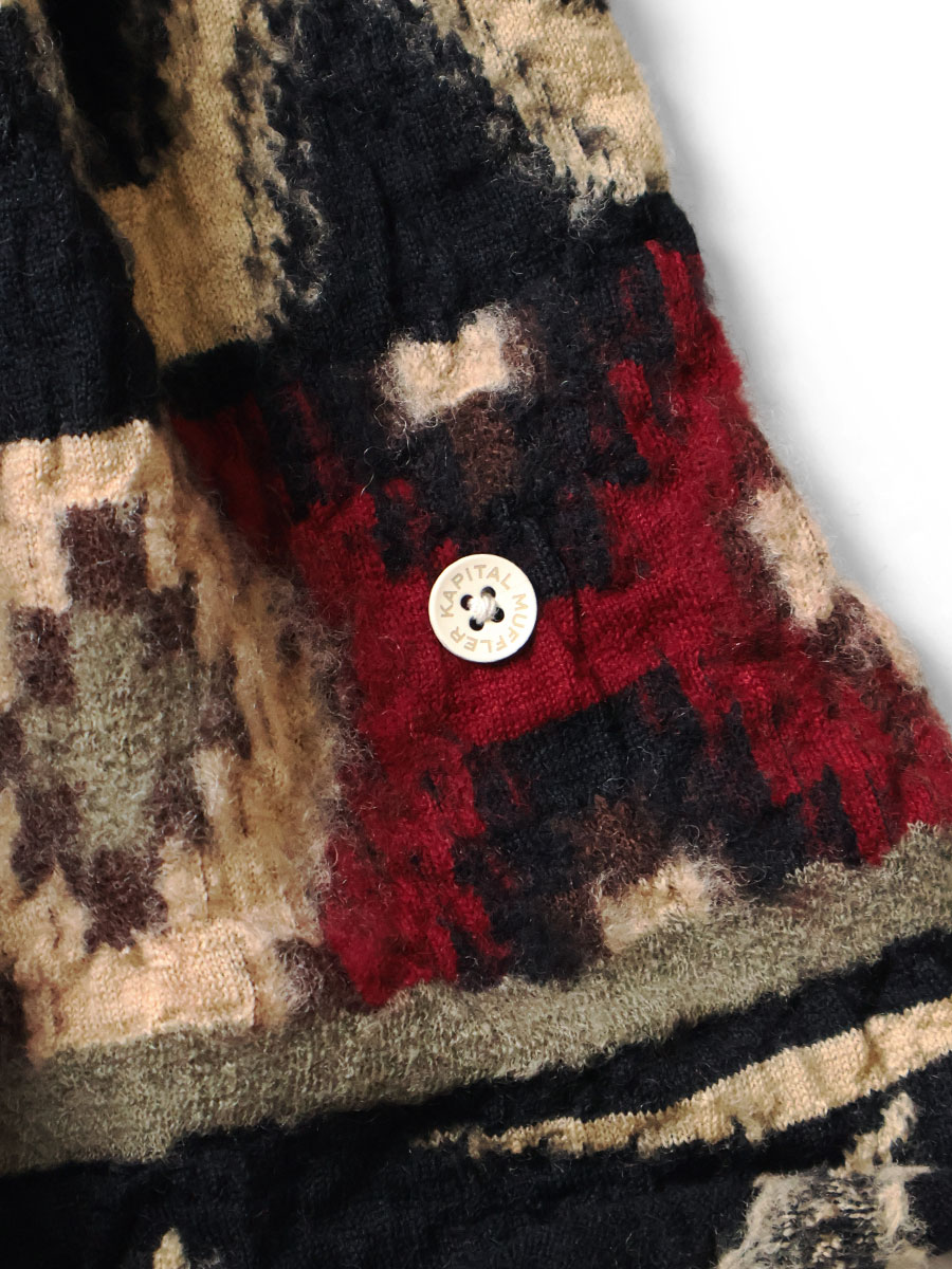 縮絨ウール Alaska-Raven HAPPYマフラー | KAPITAL