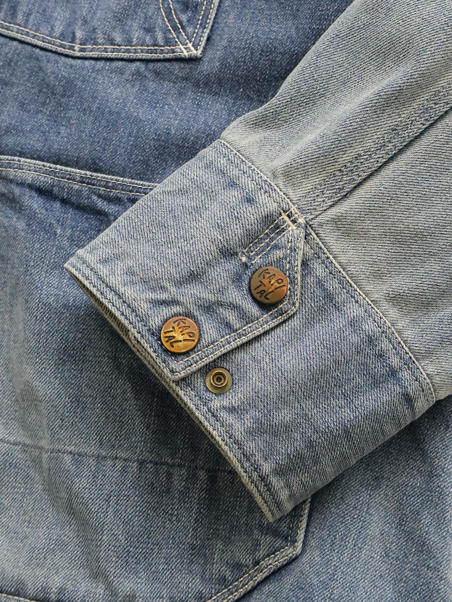 【美品】KAPITALラングルカラーベル カバーオール サイズS 12ozデニム ラングルカラーベルカバーオール（加工） | KAPITAL