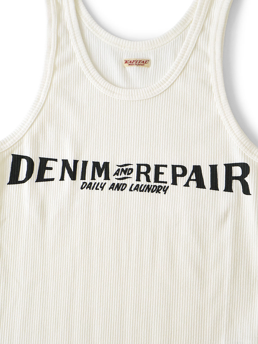 60/2べアテレコ タンクトップ（DENIM REPAIRpt） | KAPITAL