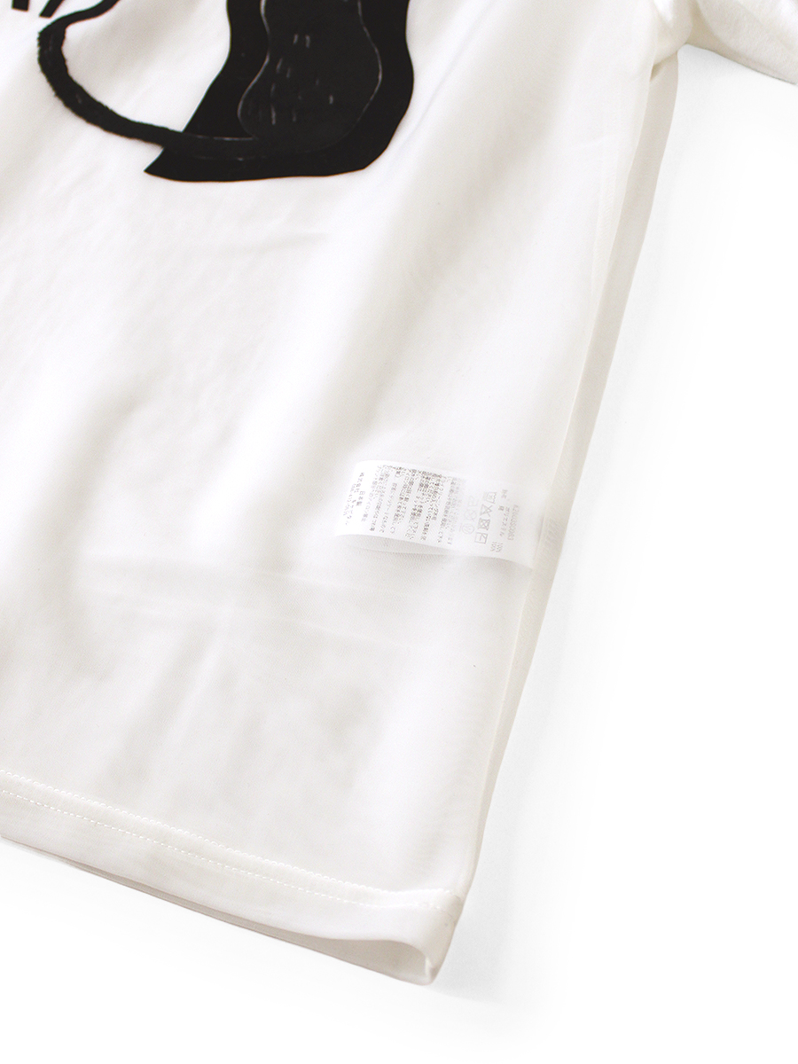 シアー天竺×20/-天竺 リンガーT(DENIM MEN LOVE CATS スクラッチpt シアー天竺×20/-天竺 リンガーT(DENIM MEN LOVE CATS スクラッチpt