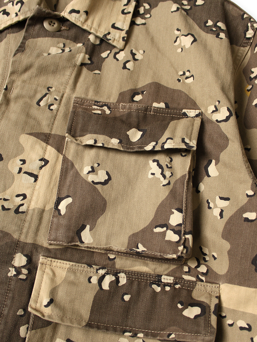 綿ヘリンボン PECKISH チョコチップカモ柄 ARMY-JKT(short) | KAPITAL