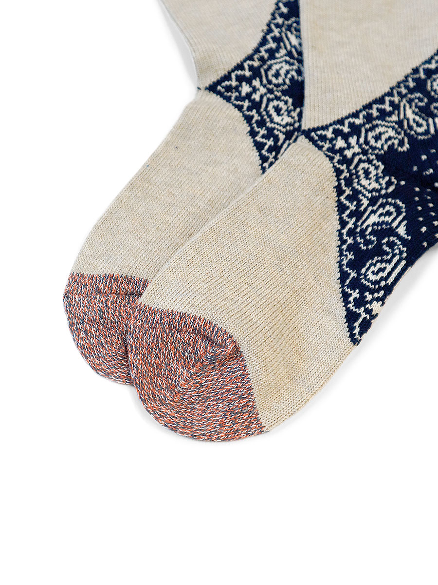 96本 ヒールペイズリーバンダナソックス | KAPITAL